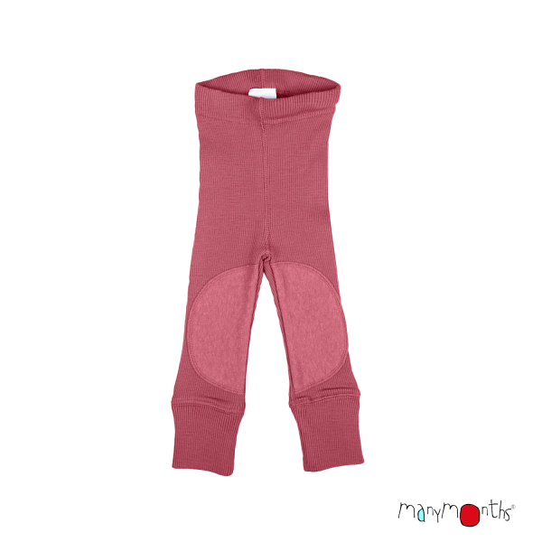 Manymonths Unisex Leggings mit Kniepatches Earth Red